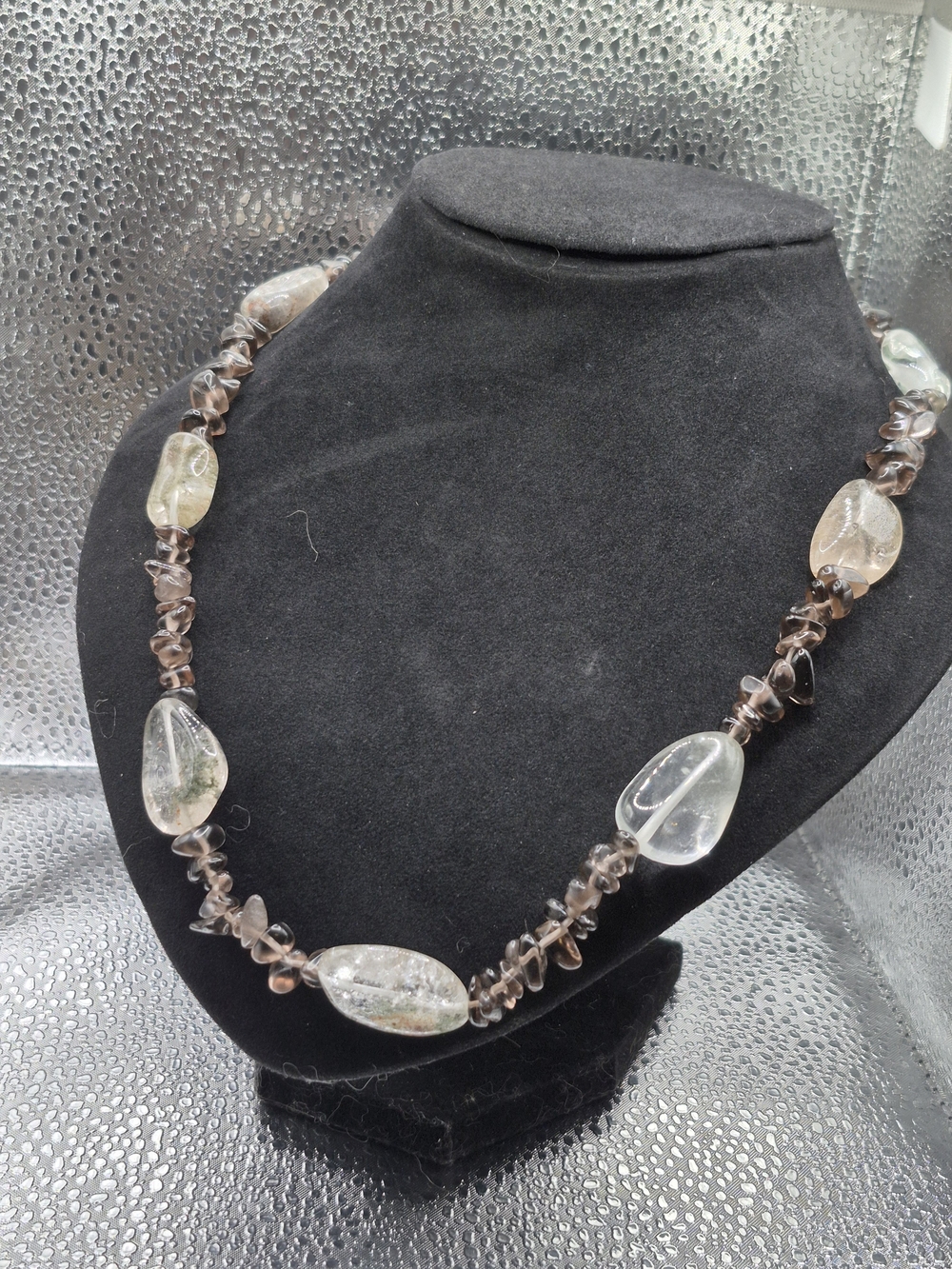 Amethyst And Clear Quartz Necklace